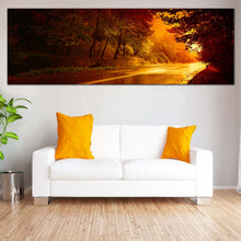 Load image into Gallery viewer, golden  autumn  serenity  canvas  wall  art  red  trees  nature  scenery  canvas  print  for  Living room
