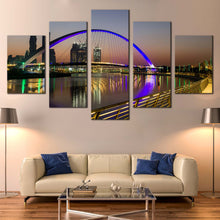 Load image into Gallery viewer, harbors canals canvas print united arab emirates dubai canal  s beauty in a 5 piece canvas wall art In Living room
