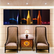 Load image into Gallery viewer, high  end  champagne  bottles  panoramic  canvas  prints In Living Room
