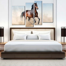 Load image into Gallery viewer, horse  rearing  canvas  wall  art  stallion  horse  portrait  4  piece  multiple  canvas  horse  white  dust  canvas  print For Bedroom
