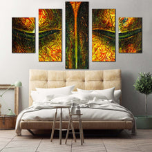 Load image into Gallery viewer, meditation buddha canvas wall art buddha close up multi canvas colorful buddha face 5 piece canvas print In Bedroom
