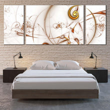 Load image into Gallery viewer, modern abstract canvas print brown elegant abstract multiple canvas white abstract patterns 3 piece canvas wall art For Bedroom
