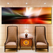 Load image into Gallery viewer, modern  abstract  canvas  print  colorful  abstract  pattern  wall  art  beautiful  abstract  lights  panorama  canvas In Living Room
