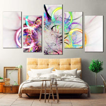 Load image into Gallery viewer, modern abstract canvas wall art abstract bright 5 piece multi canvas colorful abstract elements canvas print For Bedroom

