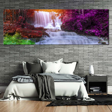 Load image into Gallery viewer, mountain  waterfall  canvas  wall  art  thailand  colorful  waterfall  scenery  wide  canvas  mun  dang  waterfalls  1  piece  canvas  print In Bedroom
