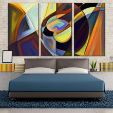 Load image into Gallery viewer, multi panel brown yellow Abstract Canvas Prints For Bedroom
