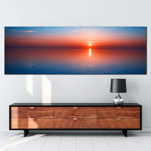 Load image into Gallery viewer, ocean  sky  canvas  print  blue  ocean  water  1  piece  canvas  wall  art  beautiful  red  sunset  reflection  seascape  canvas  artwork For Living Room
