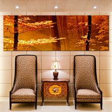 Load image into Gallery viewer, orange  forest  glow  canvas  print  sunset  s  warm  embrace  illuminating  the  trees  canvas  wall  art In Living Room
