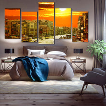 Load image into Gallery viewer, port hercules canvas print blue monte carlo and harbor 5 piece canvas wall art for Bedroom
