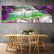 Load image into Gallery viewer, rainforest  waterfall  canvas  wall  art  thailand  huay  mae  kamin  waterfall  1  piece  canvas  colorful  waterfall  scenery  canvas  print In Dinnig Room
