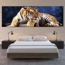 Load image into Gallery viewer, resting  tiger  while  overlooking  panoramic  canvas  print For Bedroom

