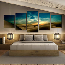 Load image into Gallery viewer, sand dunes desert mountains 5 panel canvas prints For Your Bedroom
