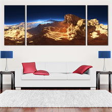 Load image into Gallery viewer, triptych 3D Fantasy Landscape Sunset canvas print For Living Room
