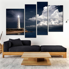 Load image into Gallery viewer, wall art of White lighthouse 4 Panel artwork for Living Room
