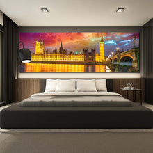 Load image into Gallery viewer, westminster  bridge  Dramatic  Sunset  large  Canvas  Art For Bedroom
