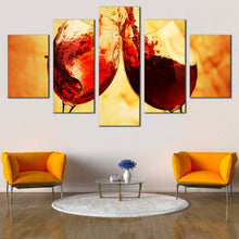 Load image into Gallery viewer, wine  glasses  cheers  up  canvas  multi  panel  wall  art For Living Room
